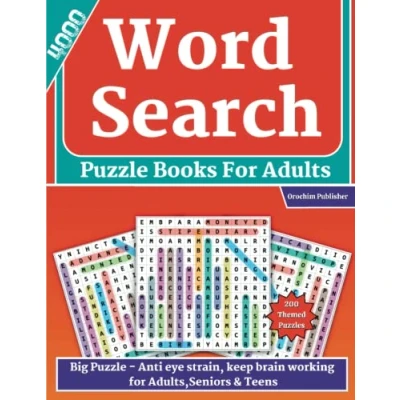 Abbildung von 4000 word search Puzzle books for adults (200 Themed Puzzles): Big Anti eye strain, keep brain working Adults,Seniors &amp; Teens (wordsearch adults)