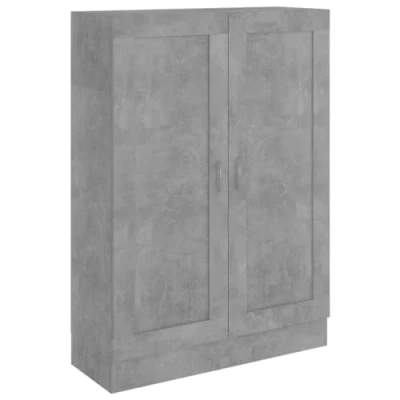 Abbildung von vidaXL Bücherschrank mit 3 Fächern 2 Türen Büroschrank Aktenschrank Bücherregal Schrank Aktenregal Standregal Betongrau 82,5x30,5x115cm Holzwerkstoff
