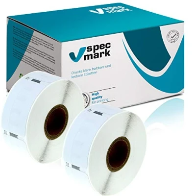 Abbildung von specmark 2 Etiketten Rollen kompatibel mit DYMO 11355 19mm x 51mm S0722550 500 Stück zu allen Etikettendruckern Label Writer 450 4XL Seiko SLP