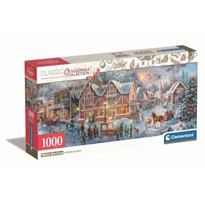 Abbildung von Clementoni Panorama Compact Weihnachtskollektion + Postkarte 1000 Elemente