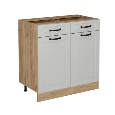 Abbildung von Vicco Küchenunterschrank R Line, Weiß Landhaus, 80 cm ohne Arbeitsplatte