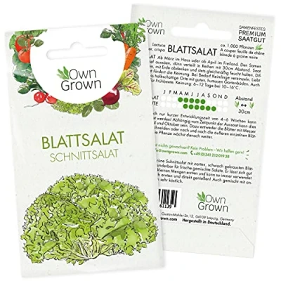 Abbildung von Blattsalat Samen: Premium Salat Samen zum Anbau von ca. 1000 Pflanzen Beste Schnittsalat für Hochbeet und Garten Saatgut Gemüse Anzucht OwnGrown