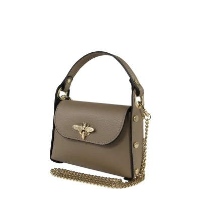 Abbildung von Drachenleder Handtasche, Damen, Größe: One Size, Taupe beige