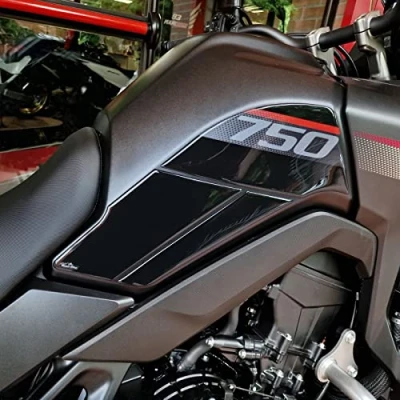 Abbildung von Resin Bike Aufkleber Motorrad Kompatibel Mit Honda Transalp XL 750 2023. Schutz Seitenlichter Tank Von Hülle PU Graffi. Einige 3D Harz Neutral Metallisierte