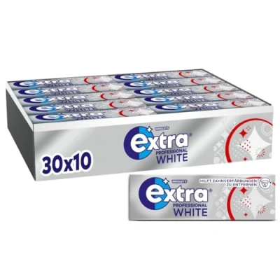 Abbildung von Extra Professional White, Zuckerfreier Kaugummi, Multipack mit 30x10 Dragees, Für frischen Atem