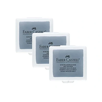 Abbildung von FABER CASTELL 205004 Knetradiergummi Art Eraser 127220, grau, 3 Stück