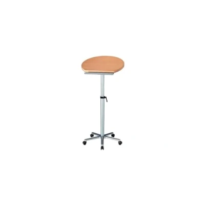 Abbildung von Maul ergonomisches Stehpult Stufenlos höhenverstellbar 75 120 cm Mobiler Schreibtisch für Arbeiten im Sitzen und Stehen Stabiler Sternfuß aus Aluminium Gestell Silber Platte Braun