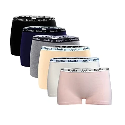 Abbildung von Libella® Panties Boxershorts Damen 6er Pack Hipsters Unterhosen Hotpants Unterwäsche Pantys Baumwolle Frauen 3429UN4 Mehrfarbig C L