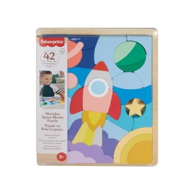 Abbildung von Fisher Price Holz Raumfahrt Puzzle