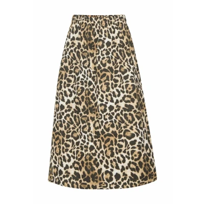 Abbildung von ICHI Xtaiana Alinienrock, Damen, Größe: 40, Cornstalk leo print