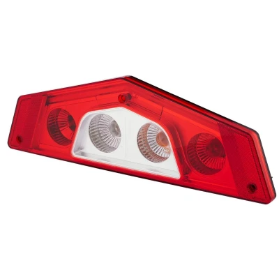 Abbildung von HELLA 2VP 012 570 121 Heckleuchte rechts glasklar, Rot schwarz mit Glühlampen