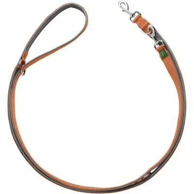 Abbildung von HUNTER Verstellbare Führleine NEOPREN, Farbe: Kupfer grau, strapazierfähiges Nylon, 3 fache Verstellmöglichkeit, weiche Neoprenpolsterung, Optimal für Alltag und Training, Größe: 20 200