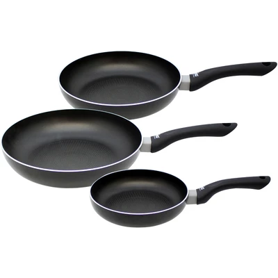 Abbildung von Elo Pfannen Set &quot;Smart Life&quot;, Aluminium, (Set, 3 tlg., je 1 Pfanne Ø 20/24/28 cm, H: 4,5/5/6 cm), Induktion