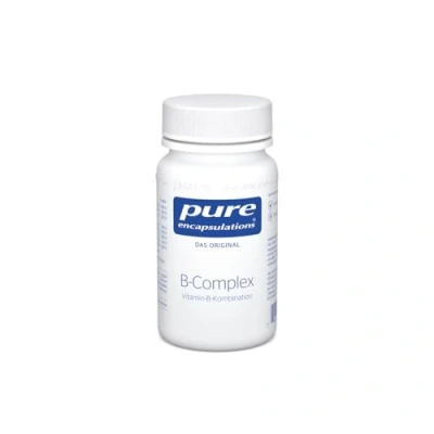 Abbildung von Pure Encapsulations B Complex 8 Vitamine im optimalen Verhältnis B1, B2, B6, B12, Biotin, Folat (als Metafolin), Niacin (B3), Pantothensäure (B5) in aktivierter Form 60 Kapseln (2 Monate)