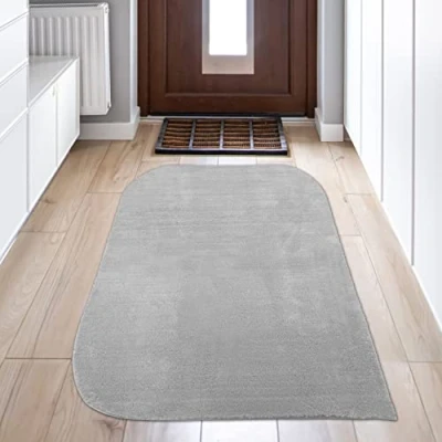 Abbildung von Teppich Traum Vorleger mit abgerundeten Ecken waschbar grau, 60x110 cm
