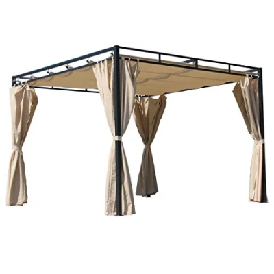 Abbildung von QUICK STAR Ersatzdach für Flachdach Pergola Firenze 3x3m Pergoladach Bezug Sand
