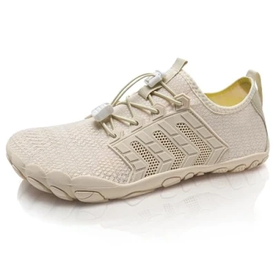 Abbildung von IceUnicorn Barfuss Schuhe Damen Walkingschuhe Barfußschuhe Herren Anfänger Bequeme Atmungsaktiv Gesunde (A Beige, 47EU)