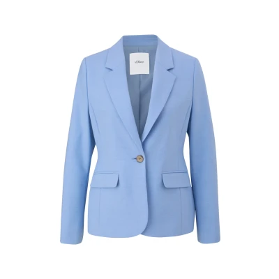 Abbildung von s.Oliver Black Label Blazer, Damen, Größe: 38, Himmelblau