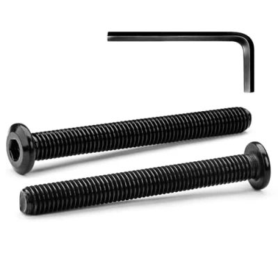 Abbildung von 20 Sätze M8 x 70mm Flachkopfschrauben Flachkopf Innensechskantschrauben, A2 V2A Edelstahl Schwarzes Oxid, Sechskantschrauben für Möbel, Möbelschrauben,mit Hex Key