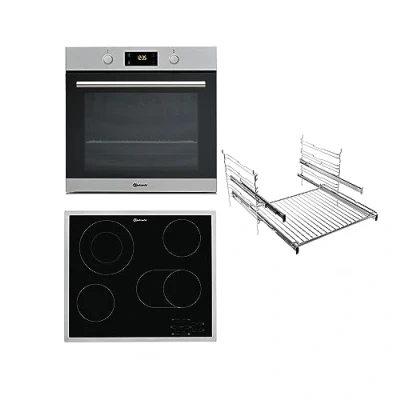 Abbildung von Bauknecht BAKO 366 Hydro/Einbau Backofen Kochfeld Kombination/Backofen (60 cm)/EEK A+/Glaskeramik cm)/Diamond Clean/XXL Garraum/Kochfeld 2Kreis Zone/Bräterzone/Direct Access Touch Control
