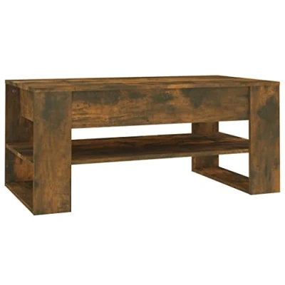 Abbildung von vidaXL Couchtisch Beistelltisch Kaffeetisch Sofatisch Teetisch Tisch Wohnzimmertisch Ablagetisch Räuchereiche 102x55x45cm Holzwerkstoff