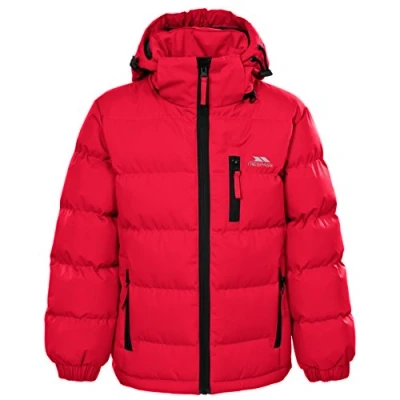 Abbildung von Trespass Jungen Wasserdichte Regenjacke Mit Abnehmbarer Kapuze Tuff, Red, 3/4, MCJKCAI20004_RED3/4