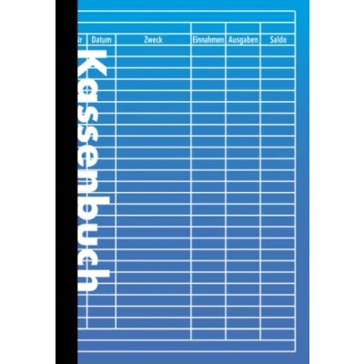 Abbildung von Kassenbuch Einfach Blau: 110 Seiten DIN A5 Einnahmen Ausgaben Buch ( Softcover )