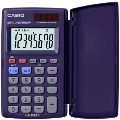 Abbildung von Casio Taschenrechner HS 8VERA Tasche Finanzrechner Blau