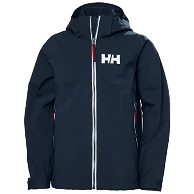 Abbildung von Helly Hansen Rigging Junior Regenjacke / wasserabweisende Jacke für Kinder, Größe: 140, Navy