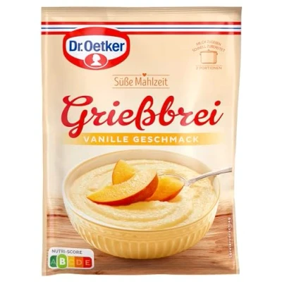 Abbildung von Dr. Oetker süße Mahlzeit Grießbrei Vanille Geschmack 12er Pack Mischung für eine Hauptmahlzeit oder als zwischendurch