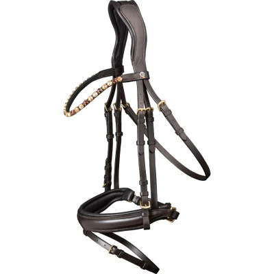 Abbildung von Waldhausen Trense X Line Goldheart Schwedisch Komb. Braun VB