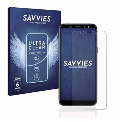 Abbildung von Savvies 6 Stück Schutzfolie für Samsung Galaxy A6 2018 Displayschutz Folie Ultra Transparent