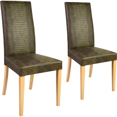 Abbildung von Home affaire Polsterstuhl &quot;Java&quot;, (Set), 2 St., Kunstleder, Kunstlederbezug mit Animalprägung