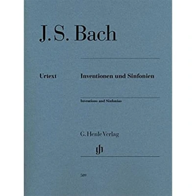 Abbildung von Inventionen und Sinfonien für Klavier BWV 772 801, Ausgabe mit Fingersatz: Besetzung: zu zwei Händen (G. Henle Urtext Ausgabe)