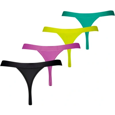Abbildung von Puma Women Tanga String 4 PACK String, Damen, Größe: Medium, Multi colour combo