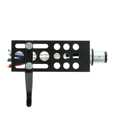 Abbildung von THAKKER HS 18 CNC gefrästes Aluminium Headshell schwarz SME Anschluss inkl. Kabel, Schrauben in 4 unterschiedlichen Längen, Muttern und Unterlegscheiben