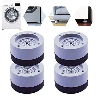 Abbildung von 4 Stück Antivibrationsfüße Waschmaschine Fußpolster Vibrationsdämpfer Waschmaschinenunterlage, Dämpfer Fussdämpfer Waschmaschinen Füsse Gummi für Trockner Tabelle Stuhl