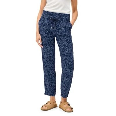 Abbildung von CECIL Damen B379449 Gemusterte Loose Fit Hose, Urban Navy Blue, L / 28L