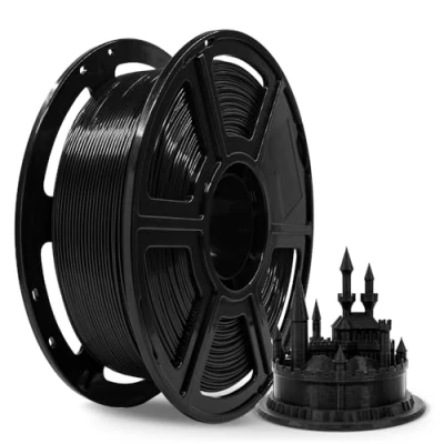 Abbildung von FLASHFORGE ABS PRO 3D Drucker Filament, Robuste und Hitzebeständige Filamente, 1kg Spule (2.2lbs), Maßgenauigkeit +/ 0,02 mm, Starke Langlebige Verbrauchsmaterialien (Schwarz)