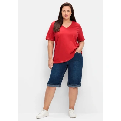 Abbildung von Sheego Jeans Shorts, Damen, Größe: 40, Blue denim