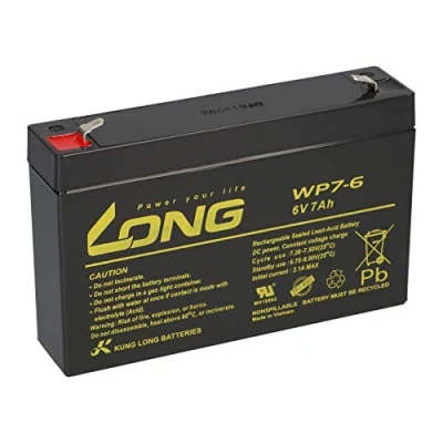 Abbildung von Kung Long Akku WP7 6 6V 7Ah AGM Blei Vlies wartungsfrei 6Volt Bleiakkus