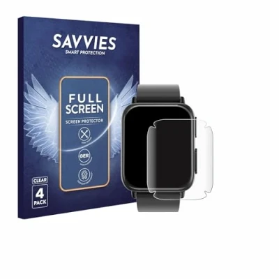 Abbildung von Savvies 4 Stück Full Screen Schutzfolie für Kardena Care Plus 2 Cover Displayschutz Folie [3D Curved, Transparent, Anti Fingerabdruck]