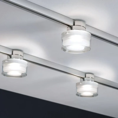 Abbildung von Paulmann Schienensystem Leuchten URail Schienenspot Topa Dot 350lm 4,9W 4000K 230V Chrom, Klar, Satin, (1 tlg), dimmbar, Einzelspot