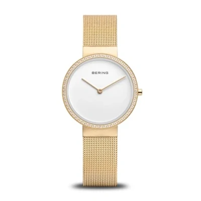 Abbildung von Bering Analog Quarz Uhr goldcoloured, Damen, Größe: One Size, Gold coloured