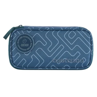 Abbildung von coocazoo Mäppchen „Blue Maze“, blau, mit Klett Patch, Federmäppchen, großes Hauptfach, Schlaufen für Zirkel und Geodreieck, Stundenplanfach, Reißverschlussfach, ab der 3. Klasse