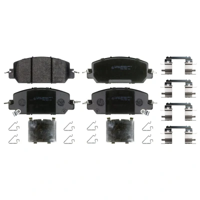 Abbildung von FEBI BILSTEIN 184438 Bremsbelagsatz Vorderachse mit akustischer Verschleißwarnung Befestigungsmaterial HONDA: CR V 5