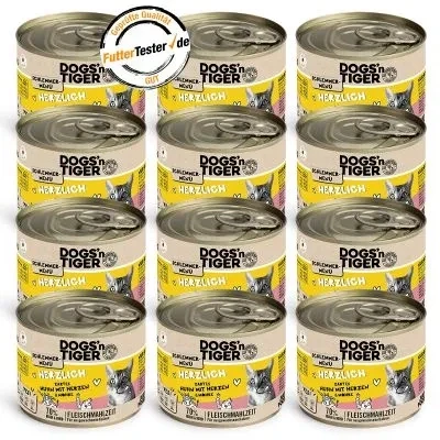Abbildung von Adult, Katzenfutter, Herzlich, Katzen Nassfutter, Getreidefrei, Huhn, Rinderherzen &amp; Karotte, 12x 200g 12x200g