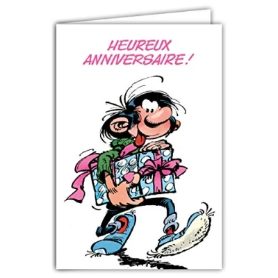 Abbildung von Geburtstagskarte Gaston Lagaffe Geschenk