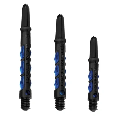 Abbildung von Harrows Dart Shafts Carbon ST Stiele mit Pyramidenringen, Medium, Blau