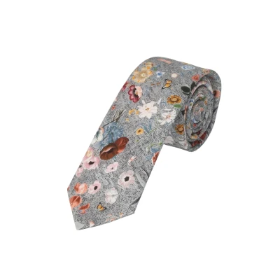 Abbildung von Prince Bow Tie MIT Floralem Druck Krawatte, Herren, Größe: One Size, Grau